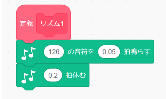 定義をつかってリズムをつくる