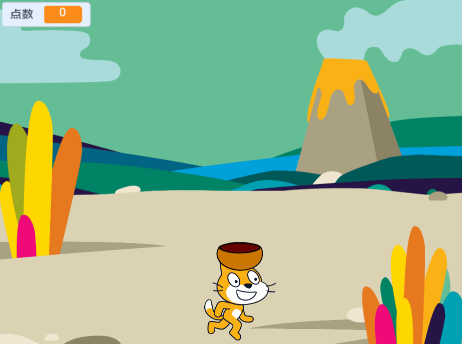 りんごをキャッチする